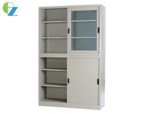 China Glass And Steel Sliding Door File Cabinet Office Steel Cupboard Filing Storage factory