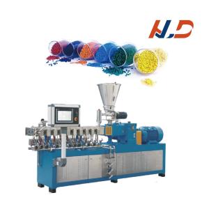 China Nanjing Henglande small batch 50kg/h 35 36 twin-screw plastic extruder for color masterbatch masterbatch factory
