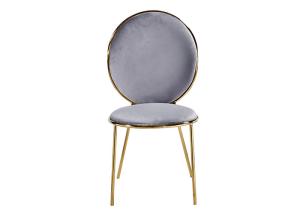 China ISO18001 Light Luxury Steel And Leather Dining Chairs factory