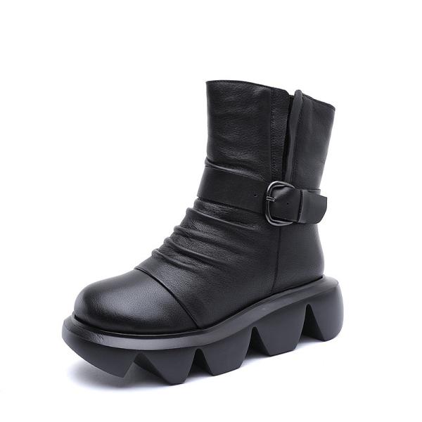 S309 Manufacturers Leather Handmade Short Boots Thickened Woolen Cotton Shoes
