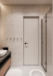 Black And Orange Customized Bathroom L Shaped Bathroom Cabinet ISO9001