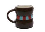 Handpainted Christmas 3D Bear Mug , 335ml Capacity Stoneware Strong Dolomite