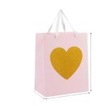 CMYK 4 Color Custom Printed Paper Bags Boutique Pink Jewellery Paper Bags