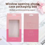 Phone Case Kraft Paper Packaging Box Toughened Film PVC Window