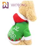 Christmas Hoodie Puppy Winter Clothes With Santa Claus Snowman Elk Dog Cat