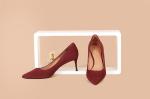 Burgundy Workplace Women Pumps Shoes High Heel With Soft Genuine Suede Leather