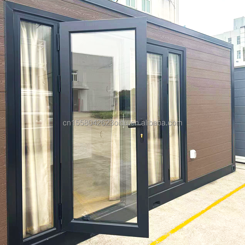EU 20ft Wooden Houses Prefabricated Houses Galvanized Steel Structure Modern Luxury Prefab House for in Customized Color