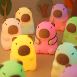 China New Arrival Seven Color Silicone Capybara Night Lamp Birthday Gifts Night Light factory