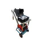 Integrated borehole focus adjusting orbit cam inspection camera
