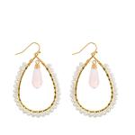 Grape Seeds Drop Shaped Handmade Beads Earring Multi Colors