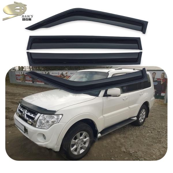 PMMA Auto Vent Shades Dark Auto Window Rain Guards 2007-2020 For Mitsubishi