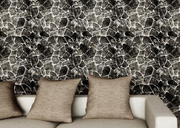 Removable 3D Brick Effect Wallpaper / Contemporary Wall Coverings with PVC