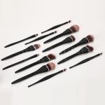 Durable 13 Piece Face Makeup Tools 3 Tones Synthetic Cosmetic Brush