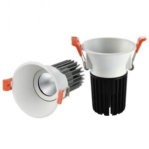 China Recessed LED Ceiling Downlights Aluminum Alloy 16° 24° 38° Beam Angle COB Downlights factory