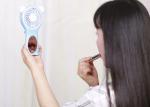 Foldable Mirror Small Battery Operated Fan Strong Cool Wind No Noise KC Battery