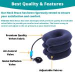 Easy to wear neck cervical traction free size neck supporter adjustable