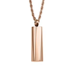 China Gift Occasion Bar Cremation Urn Necklace Stainless Steel Men and Women Cross Necklace factory