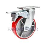 6 Inch Caster Wheels , Heavy Duty Swivel Casters With Double Lock Brake