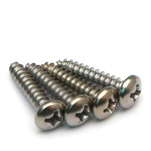 China SS AISI 410 Stainless Steel Phillips Drive Pan Head Self Tapping Metal Screws AB Thread factory