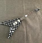 Stock Randy Rhoads Guitar Harpoon Polka Dot Flying V standard electric Guitar