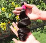 Healthy 100% Malaysian Human Hair Weave Natural Black / Dark Brown From Young