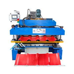 China Steel Tile Double Layer Roll Forming Machine Delta PLC factory