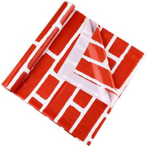 China 54x108 Inches PEVA Red Brick Wall Backdrop For Christmas Party factory