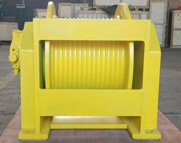 Single Drum 10 Ton Hydraulic Winch , 20000 Lb Hydraulic Winch For Shipyard Port