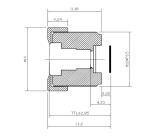 1/4" 2.3mm wide angle S mount lens ,HFOV 95 degree, F2.5, good for Aptina