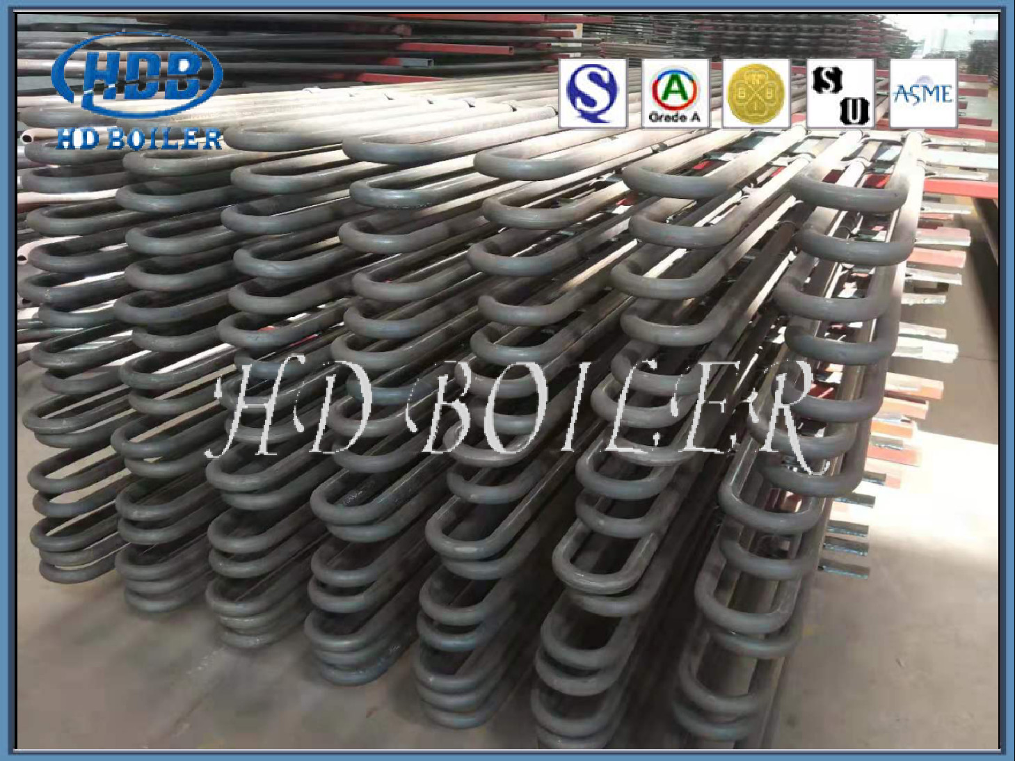 ISO / ASME Standard Mechanical Condensing CFB Boiler Economizer / Heat Exchanger with fin tube In Boiler