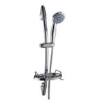 Sliding Bar Wall Mount Bathroom Sink Faucet Concealed Taps , Polished Chrome