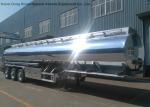 42m3 Aluminum Oil Tanker Semi Trailer 3Axles For Diesel ,Oil , Gasoline,