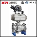 SS304 SS316 Wcb Forged Steel Xtv Flange Ball Valve with Mounted Pad Nominal