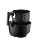 Black 3.5 Liter Air Fryer With Detachable Basket Certificates Approved