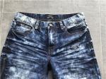 Menswear Stretch Bermuda Shorts , Medium Wash Mottled Bermuda Jean Shorts