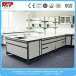 Economical Wood Lab Island Bench , Aluminum Coated Lab Workbench