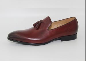 China Tassel Low Heel Wedding Shoes Loafers Style Bullock Round Toe Handmade Oxford Shoes factory