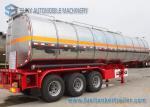 44 m3 Stainless Steel Asphalt Tanker Trailer Tri Axle Steam Heat Bitumen Tanker