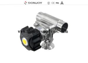 China 3Way T Type Sanitary Diaphragm Valve For Phamacy factory