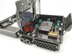 2 In 24 Out Black Plastic Wall Mounting Fiber Optic Splitter Box for 1x16 with