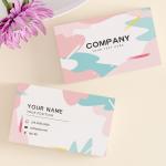 Handmade Love Pink Thank You Card Foldable For Supporting Business Package