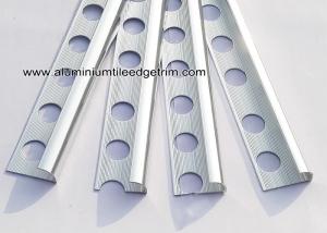 China 10mm Chrome Quadrant Aluminium Tile Edge Trim For Bathroom Tile Edging factory