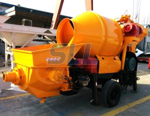 China Construction Machinery Mini Portable Concrete Pump 30m3/H With Drum Mixer factory