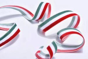 China 3/8&quot;-4&quot; Single Face Striped Wired Ribbon Beautiful High Grade Grosgrain Ribbon factory