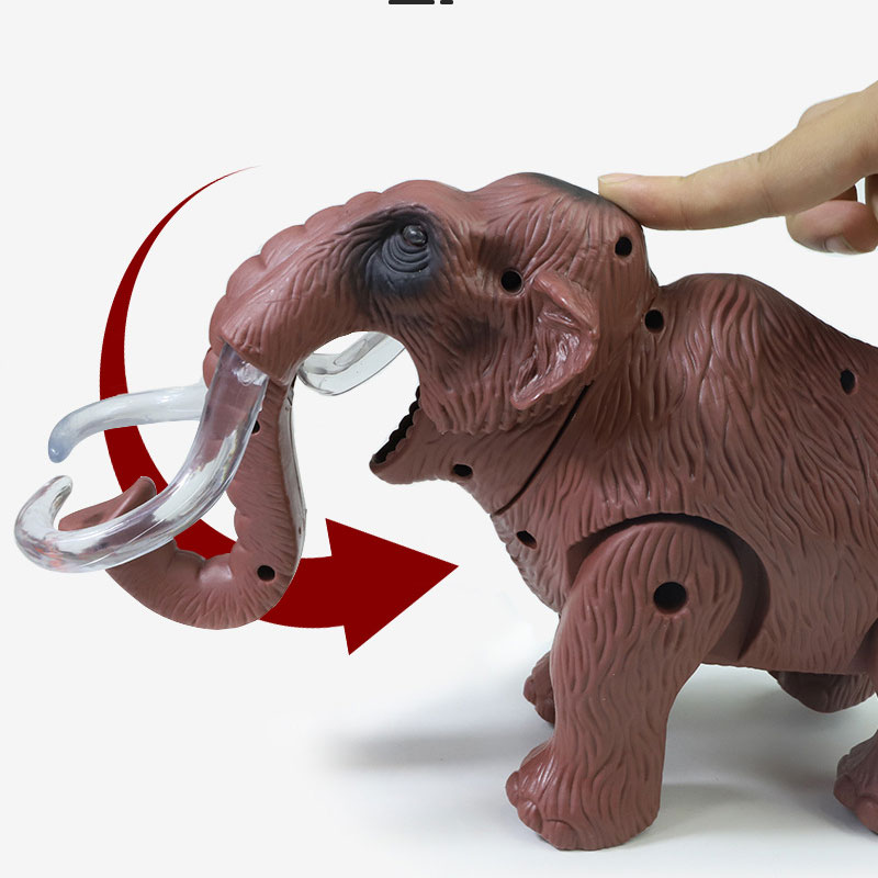 Finished Goods Children's Electric Toy Simulation Mammoth with Lights and Sounds