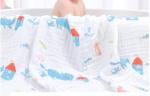 Reactive printing 6 Layer Gauze Fabric 58 inch Keep Warm Baby Swaddle Fabric