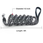 6 Foot Nylon Rope Dog Leash , Reflective Dog Leash For Large / Medium Dogs