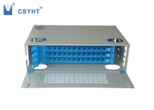 China Modular Fiber Optic Patch Panel , 48FO Fiber Enclosure Rack Mount Standard Size factory