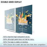 A4 /A5 / A6 T Shape Horizontal Wedding Sign Holder Plexiglass Mini Menu Display