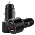 Mini Multifunctional Dual USB Car Charger Light Weight With 3.1A Digital Display